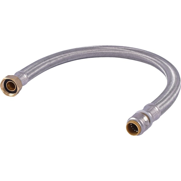 Sharkbite 1/2 In. X 3/4 In. FIP X 24 In. L Braided Flexible Water Heater Connector UR3068FX24 - main